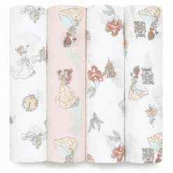 Aden + Anais™ Essentials Pucktuch Disney Princess 4er-Pack