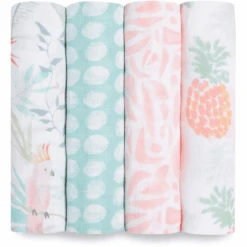 Aden + Anais™ Essentials Pucktuch Tropicalia 4er-Pack