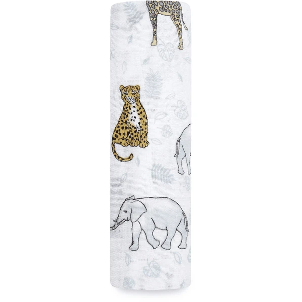 Aden + Anais™ Großes Baumwoll-Musselin-Pucktuch Jungle - Tropical 1 Aden + Anais™ Großes Baumwoll-Musselin-Pucktuch Jungle - Tropical