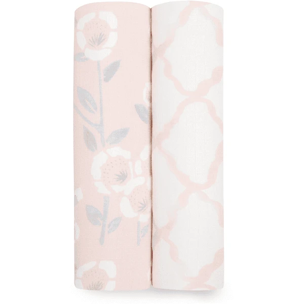 Aden + Anais™ Silky Soft Musselin-Baby-Pucktuch 2er Pack Stencil 1 Aden + Anais™ Silky Soft Musselin-Baby-Pucktuch 2er Pack Stencil