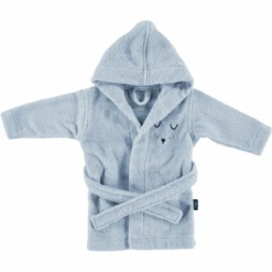 Alvi® Frottier Bademantel Mit Kapuze Hellblau