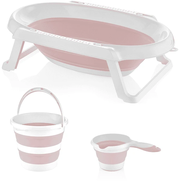 BabyJem Badewannsenset Faltbar 3-teilig, Rosa 1 BabyJem Badewannsenset Faltbar 3-teilig, Rosa