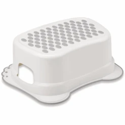 BABYKAJO Baby Tritthocker Mit Anti - Rutsch Beschichtung Bärchen - Weiß