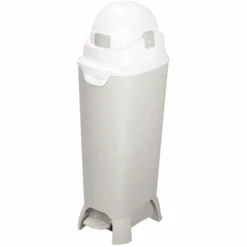 Diaper Champ Windeleimer ONE Maxi Handsfree, Silber/weiß