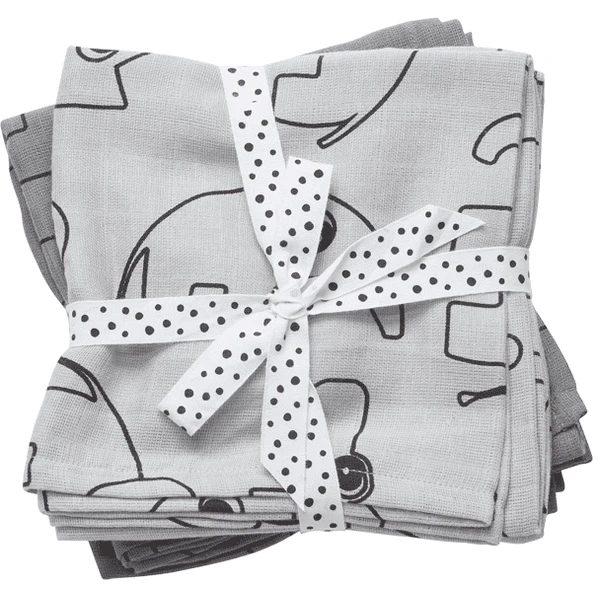 Done By Deer™ Pucktuch 2er-Pack Kontur Grau 1 Done By Deer™ Pucktuch 2er-Pack Kontur Grau