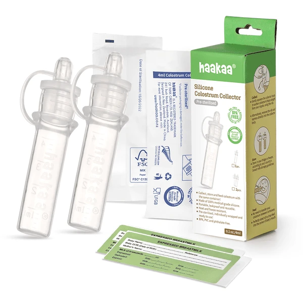 Haakaa® Kolostrum Sammler 2er Set, Steril Verpackt 1 Haakaa® Kolostrum Sammler 2er Set, Steril Verpackt
