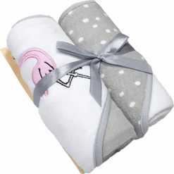 HÜTTE & CO Badetuch Mit Kapuze Doppelpack Rosa