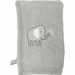 HÜTTE & CO Waschhandschuh 2er Pack Grey