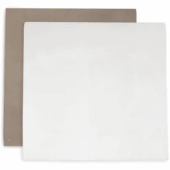 Jollein 2-er Pack Mullwindeln Bambus Baumwolle 115x115cm Biscuit/Ivory