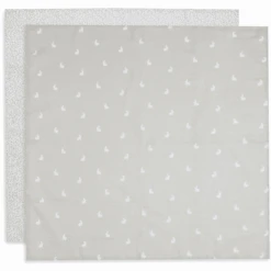 Jollein 2er Pack Spucktuch Hydrophill 70x70 Cm Dotted Rabbit Nougat