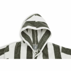 Jollein Bademantel Stripe Frottee Green Leaf -Günstiges Pflege Nest Geschäft jollein bademantel stripe frottee green leaf a383742 2