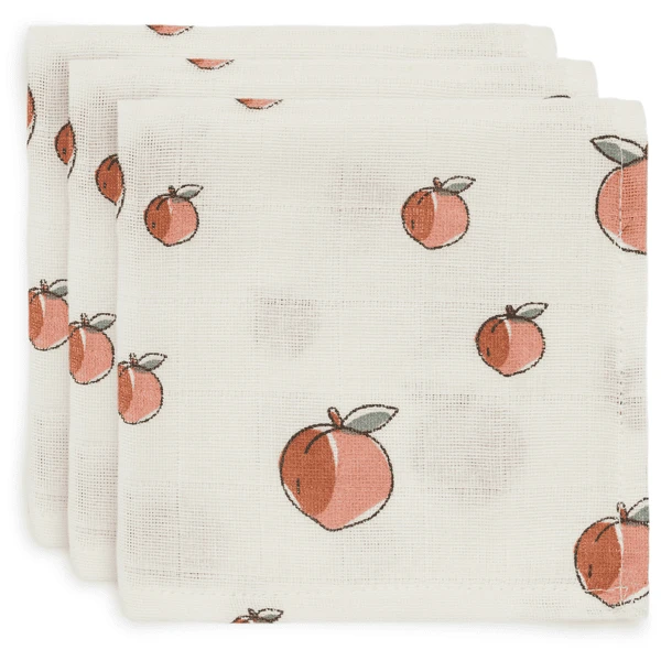 Jollein Spucktücher 3er-Pack Peach 1 Jollein Spucktücher 3er-Pack Peach