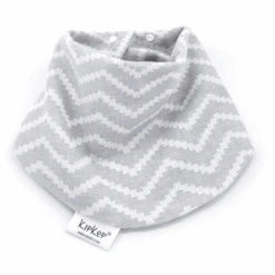 KipKep 3in1 Spucktuch Bib Kisses4You Silver Grey