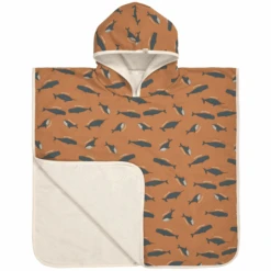 LÄSSIG Badeponcho Wal Karamell