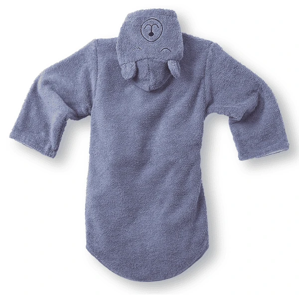 LITTLE Bademantel Bär Used Blue 2 LITTLE Bademantel Bär Used Blue – Bild 2