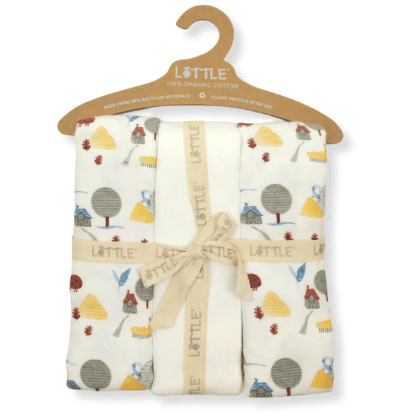 LITTLE Moltontücher 3er-Pack Organic Garden View Offwhite 1 LITTLE Moltontücher 3er-Pack Organic Garden View Offwhite