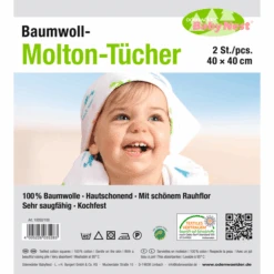 Odenwälder Moltontücher 2er-Pack Weiß