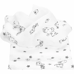 Odenwälder Mullwindeln Animal Farm 3er-Pack Anthrazit 80 X 80 Cm