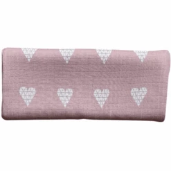 Pink No More Mull- Bambus-Pucktücher Baby-Accessoires Weiß-hellrosa