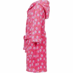 Playshoes Fleece-Bademantel Blumen Pink -Günstiges Pflege Nest Geschäft playshoes fleece bademantel blumen pink a266559 2
