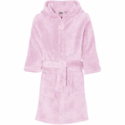 Playshoes Fleece-Bademantel Uni Rosa