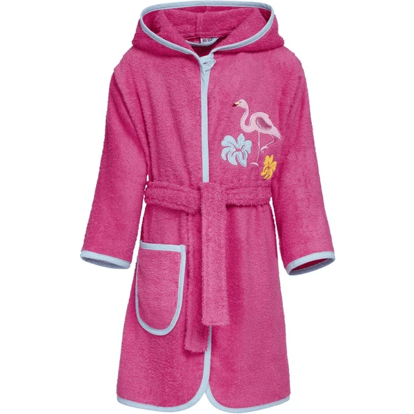 Playshoes Frotte-Bademantel Flamingo Pink 1 Playshoes Frotte-Bademantel Flamingo Pink