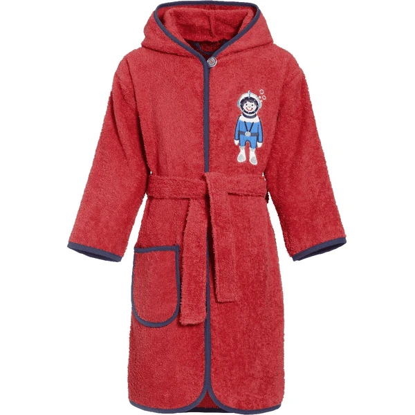 Playshoes Frottee-Bademantel Taucher Rot 1 Playshoes Frottee-Bademantel Taucher Rot