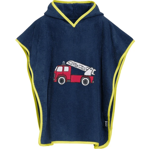 Playshoes Frottee-Poncho Feuerwehr Marine 1 Playshoes Frottee-Poncho Feuerwehr Marine