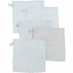 Roba Waschlappen 5er Set Lil Planet Hellblau 25 X 25 Cm