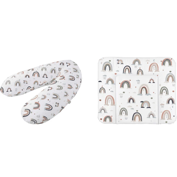 Rotho Babydesign Rotho Wickelauflage Set Regenbogen 1 Rotho Babydesign Rotho Wickelauflage Set Regenbogen