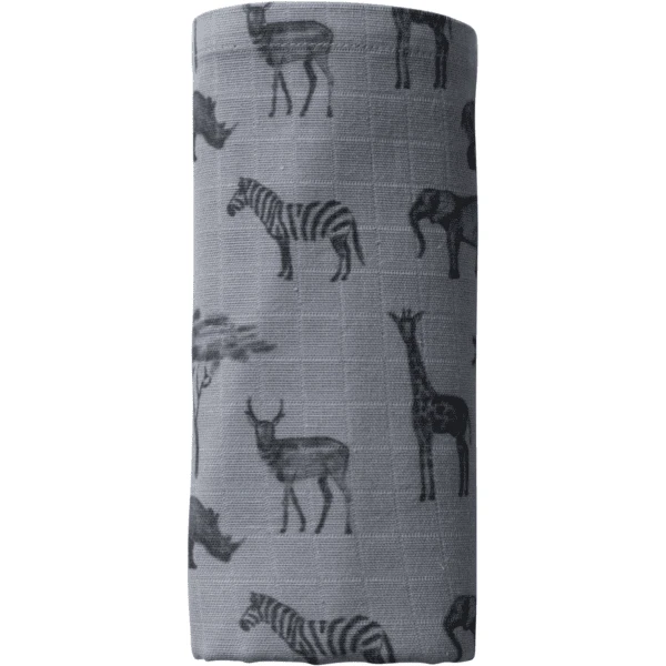 Snoozebaby Mulltuch Storm Grey Rainbow/Safari Grey 1 Snoozebaby Mulltuch Storm Grey Rainbow/Safari Grey