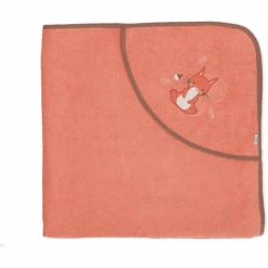 Sterntaler Kapuzenbadetuch Enna Uni Koralle 100 X 100 Cm