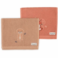 Sterntaler Kinderhandtuch Doppelpack Enna+Otti Koralle 50 X 30 Cm