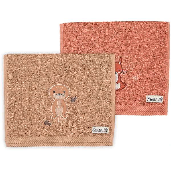 Sterntaler Kinderhandtuch Doppelpack Enna+Otti Koralle 50 X 30 Cm 1 Sterntaler Kinderhandtuch Doppelpack Enna+Otti Koralle 50 X 30 Cm