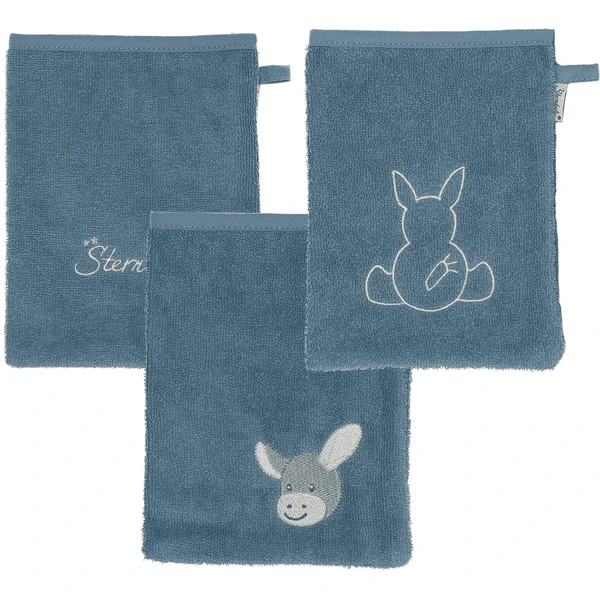 Sterntaler Waschhandschuhe 3er Pack Emmi Graublau 1 Sterntaler Waschhandschuhe 3er Pack Emmi Graublau