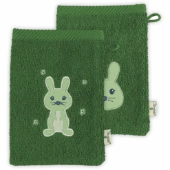 Sterntaler Waschhandschuhe Doppelpack Kinni Dunkelgrün