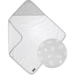 VINTER&BLOOM Kapuzenhandtuch Nordic Leaf Calm Grey